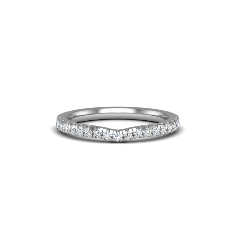 Phoebe Pave Wedding Band 14K White Gold