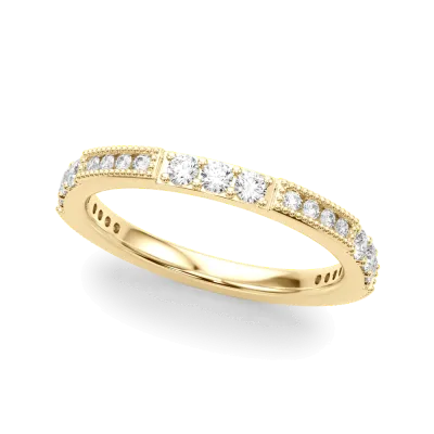 Capucine Milgrain Channel Wedding Band 14K Yellow Gold