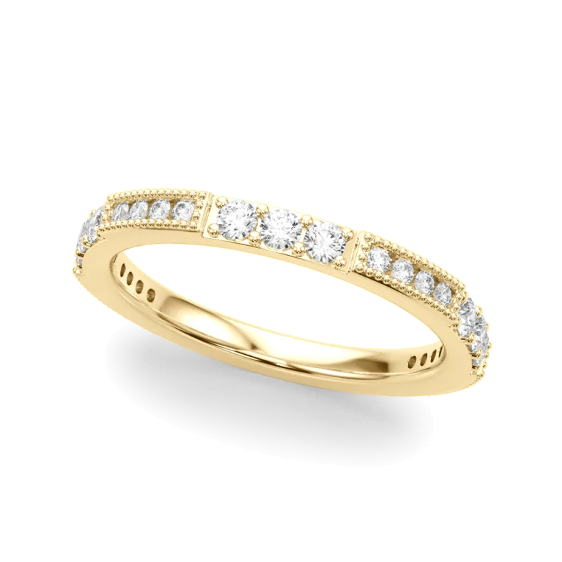 Capucine Milgrain Channel Wedding Band 14K Yellow Gold