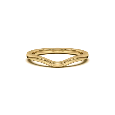 Belinda Curved Wedding Band 14K Yellow Gold
