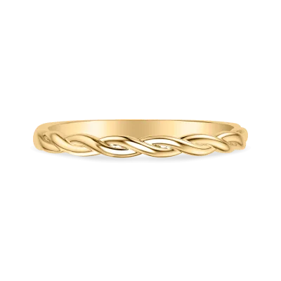 Kayleigh Twist Wedding Band 14K Yellow Gold