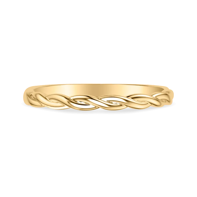 Kayleigh Twist Wedding Band 14K Yellow Gold
