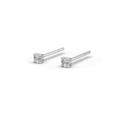 Stackable Lab Diamond Silver Studs-Silver