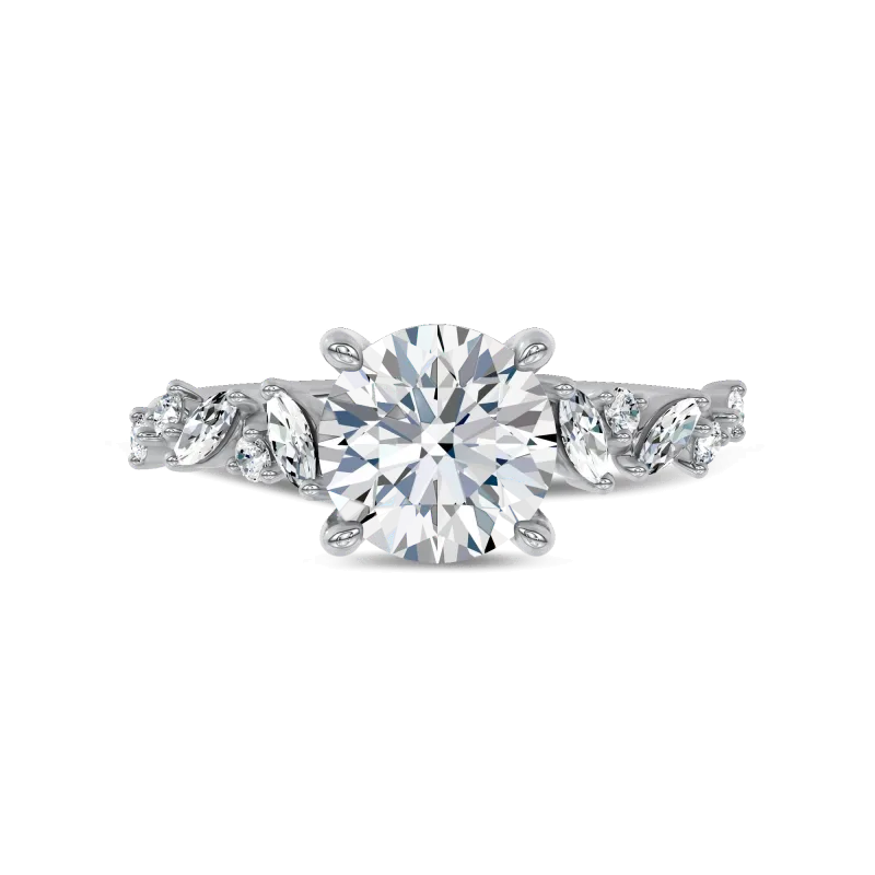 Hayley Scattered Lab Diamond Engagement Ring, Round
