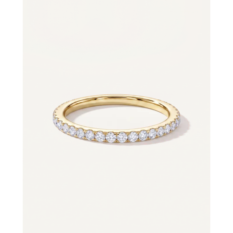Bellora Classic Pav? Lab Wedding Band 14K Yellow Gold