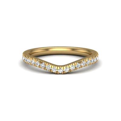 Juliana Pave Wedding Band 14K Yellow Gold