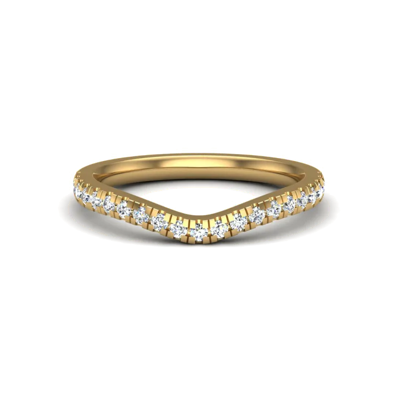 Juliana Pave Wedding Band 14K Yellow Gold