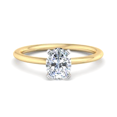 Presentation 4 Prong Solitaire Engagement Ring, Oval