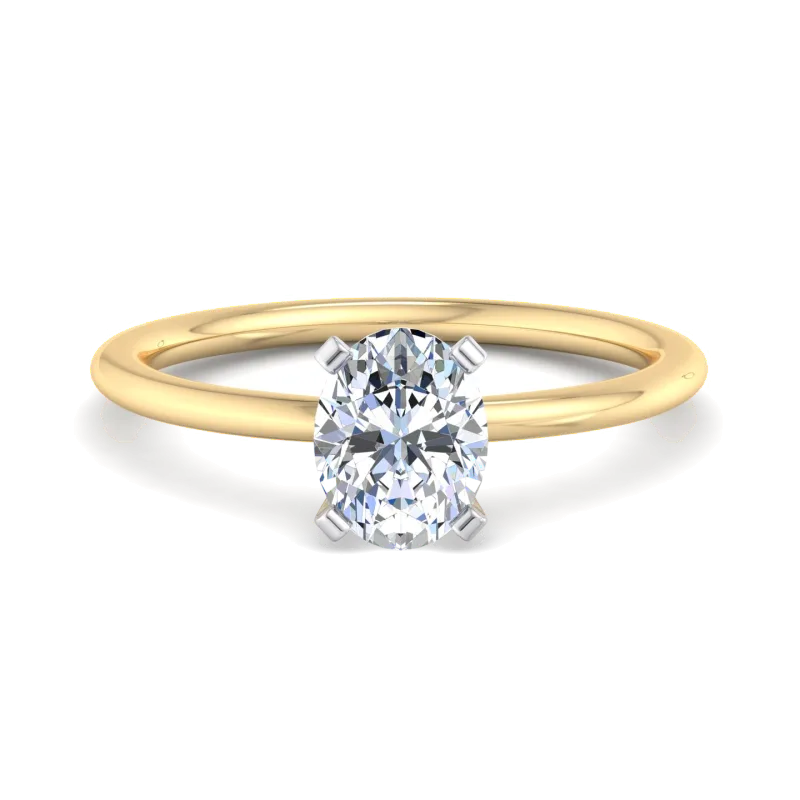 Presentation 4 Prong Solitaire Engagement Ring, Oval