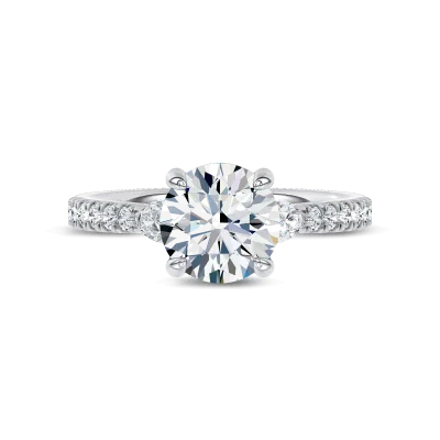 Ardora Pear Lab Engagement Ring by Christian Siriano, Asscher