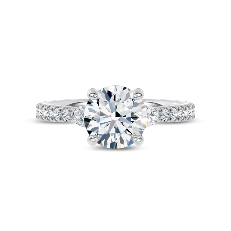 Ardora Pear Lab Engagement Ring by Christian Siriano, Asscher