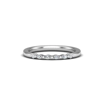 Allisson Marquise Diamond Wedding Band 14K White Gold