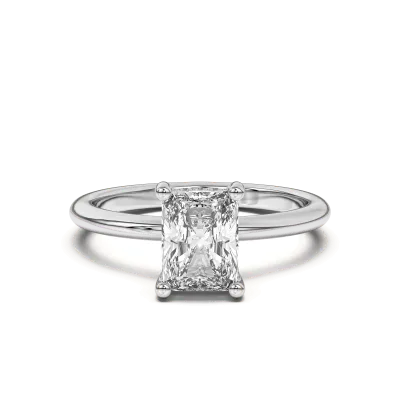 Beverly Timeless Hidden Halo Engagement Ring, Radiant