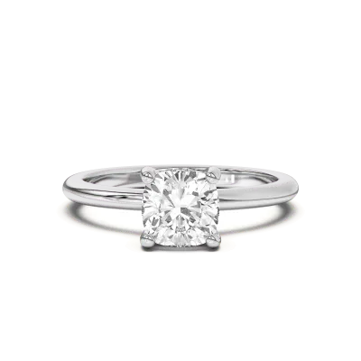 Beverly Timeless Hidden Halo Engagement Ring, Cushion