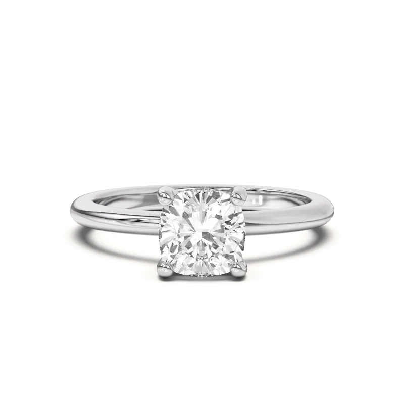 Beverly Timeless Hidden Halo Engagement Ring, Cushion