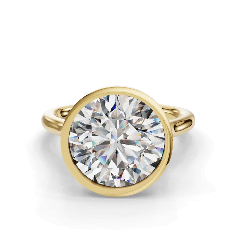 Emery Bezel Solitaire Engagement Ring (2mm), Round