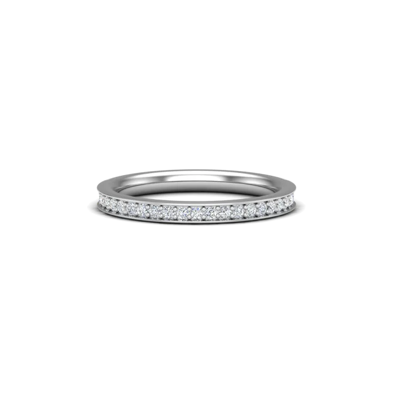 Mya Pave Wedding Band 14K White Gold