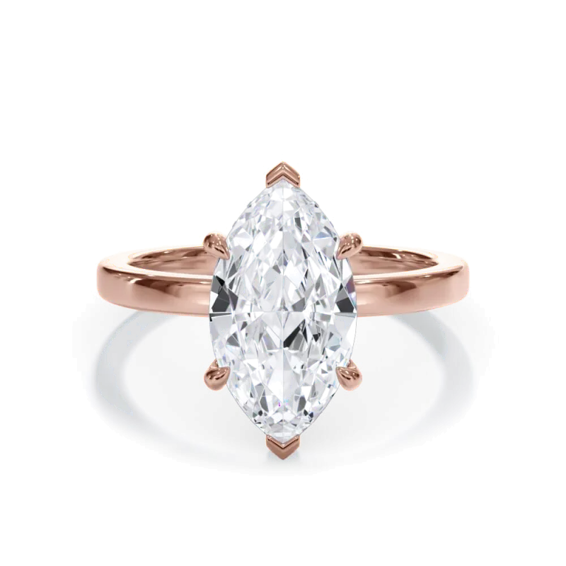 Bellora Hidden Halo Lab Engagement Ring (2mm), Marquise