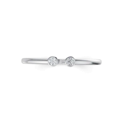 Open Bezel Lab Diamond Silver Bangle Bracelet-Silver
