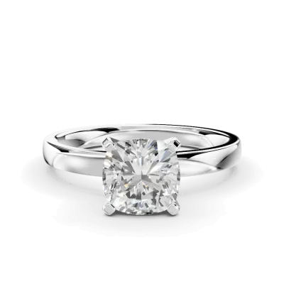 Linda Comfort-Fit Engagement Ring (2mm), Cushion