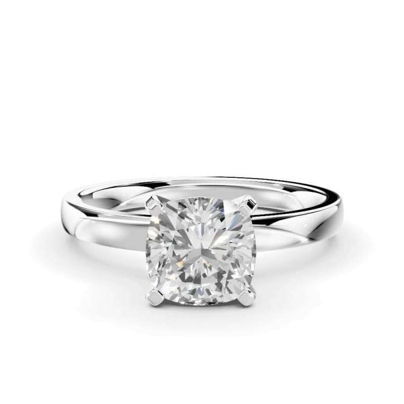 Linda Comfort-Fit Engagement Ring (2mm), Cushion