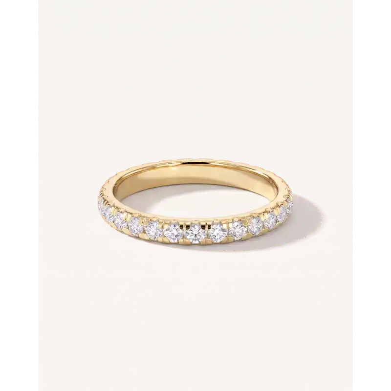 Marigold Royale Lab Diamond Eternity Wedding Band 14K Yellow Gold
