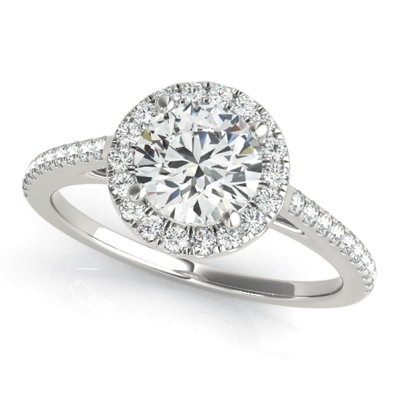 Avery Traditional Halo Engagement Ring, Pear