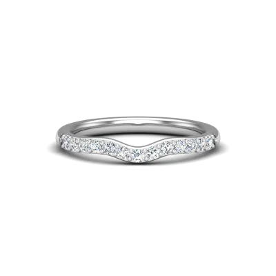 Felicity Pave Wedding Band Platinum