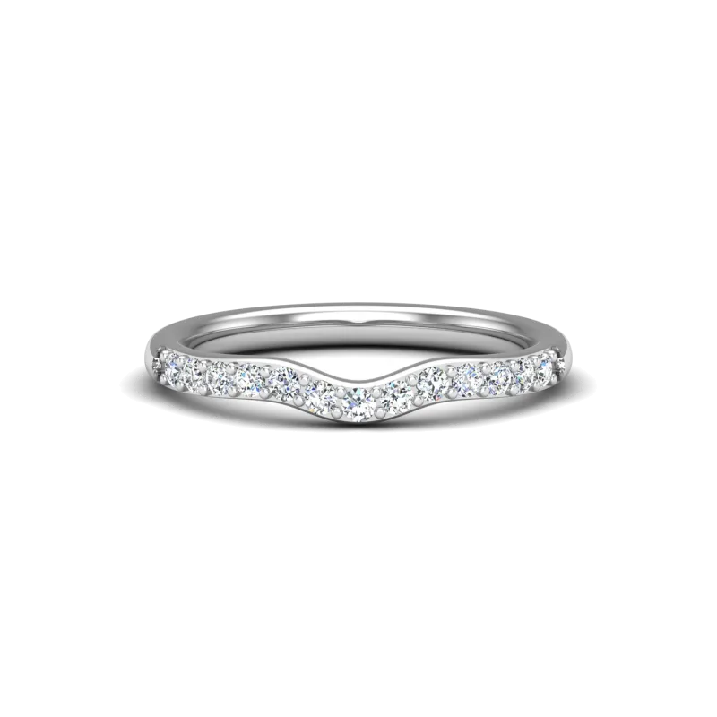 Felicity Pave Wedding Band Platinum