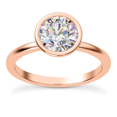 Danika Bezel Engagement Ring, Heart