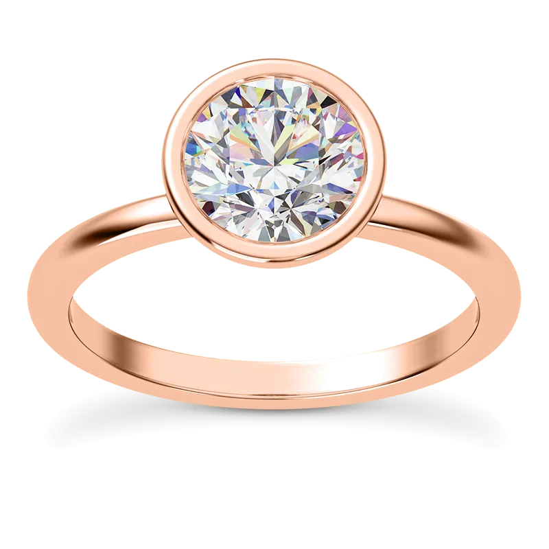 Danika Bezel Engagement Ring, Heart