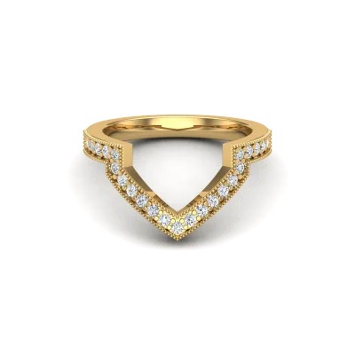 Haisley Pave Wedding Band 14K Yellow Gold