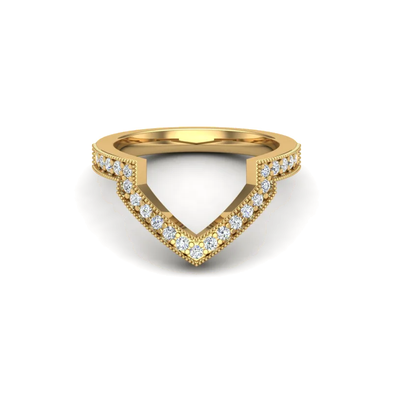 Haisley Pave Wedding Band 14K Yellow Gold