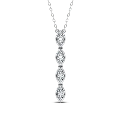 Maravina Vine Lab Drop Pendant by Christian Siriano-14K White Gold