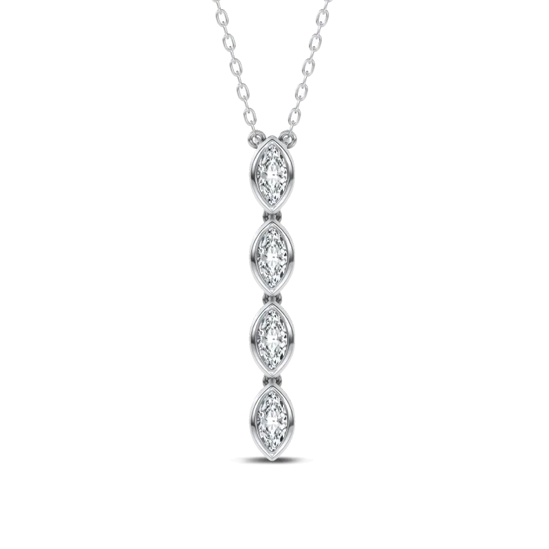 Maravina Vine Lab Drop Pendant by Christian Siriano-14K White Gold