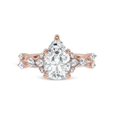 Jardin Valentina Mixed Shape Lab Engagement Ring by Christian Siriano, Pear