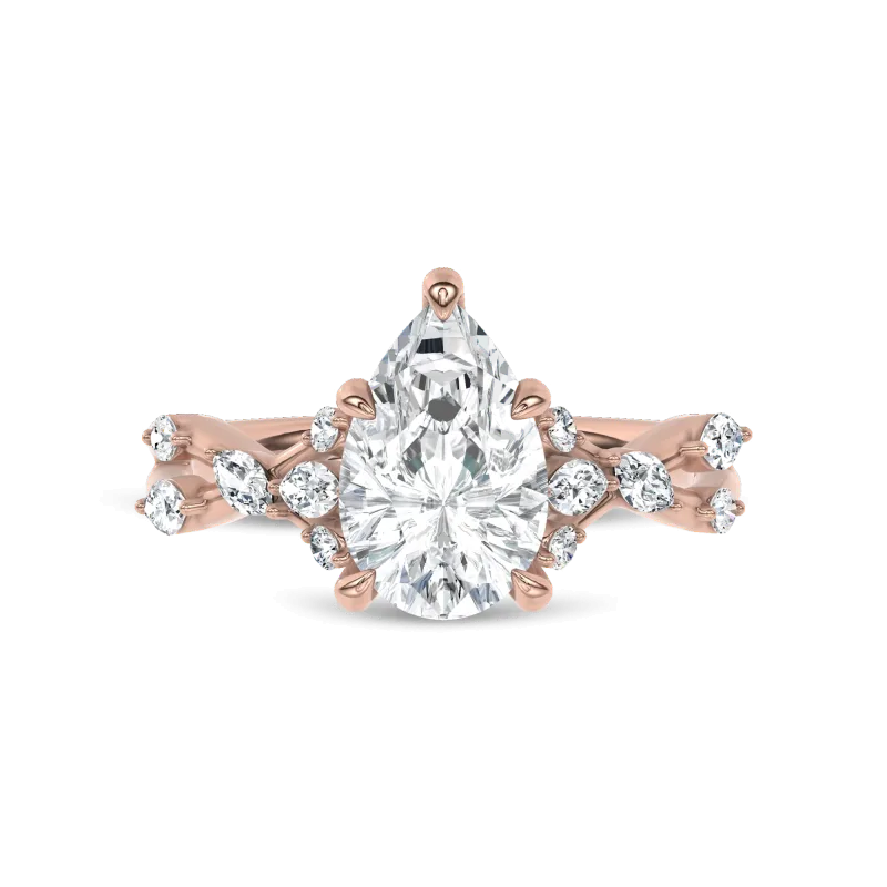 Jardin Valentina Mixed Shape Lab Engagement Ring by Christian Siriano, Pear