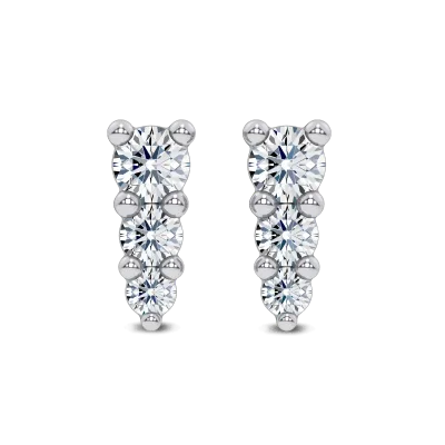 Icicle Drop Lab Diamond Earrings-Platinum
