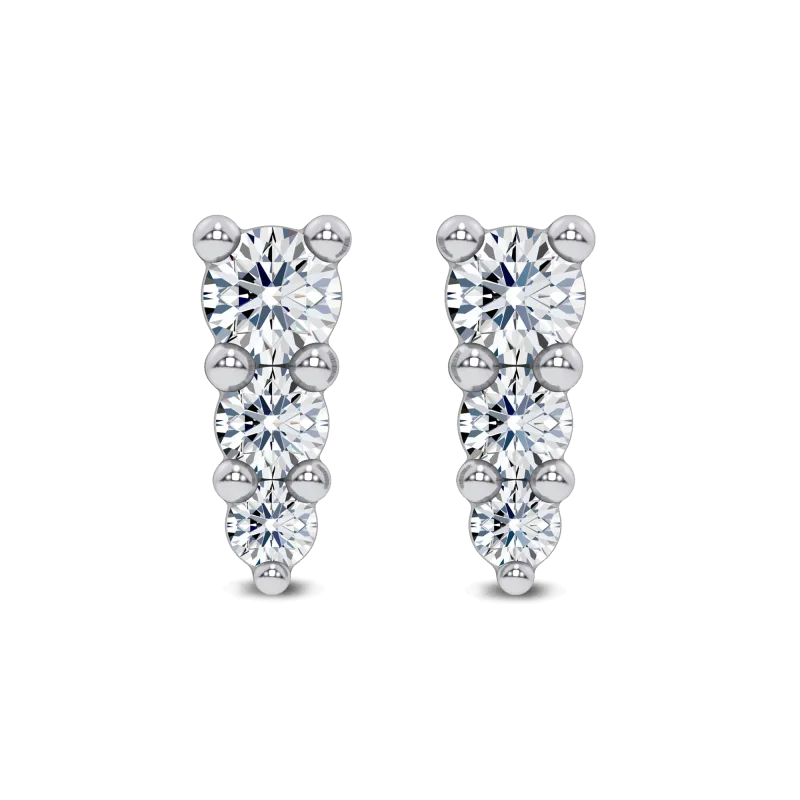 Icicle Drop Lab Diamond Earrings-Platinum
