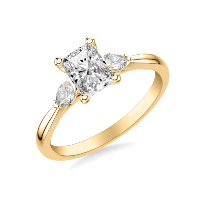 Jacie Three-Stone Engagement Ring (0.25 ct. tw.), Radiant