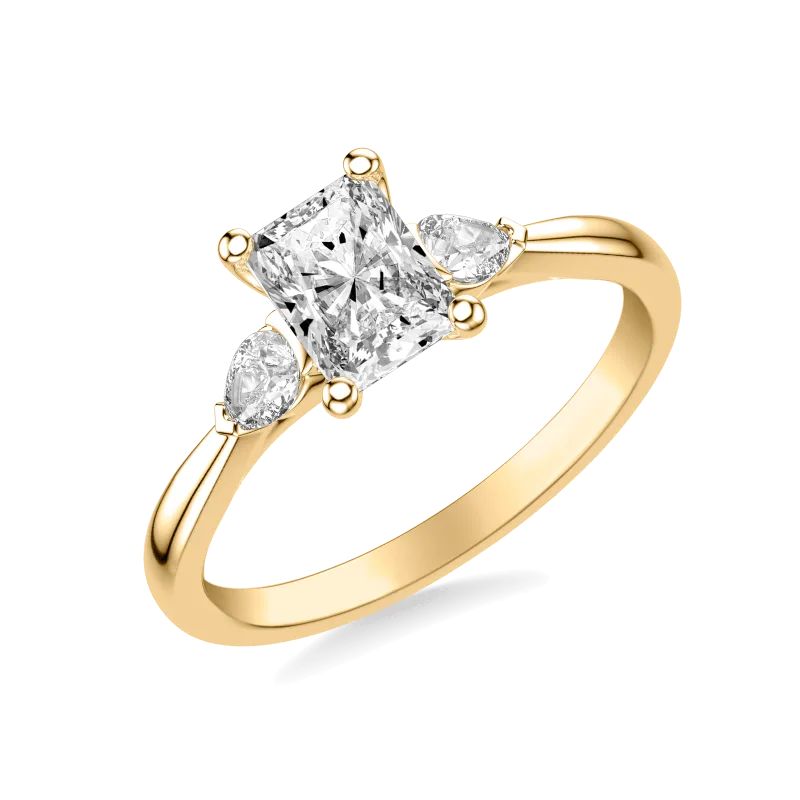 Jacie Three-Stone Engagement Ring (0.25 ct. tw.), Radiant