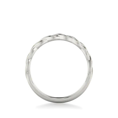 Kayleigh Twist Wedding Band Platinum