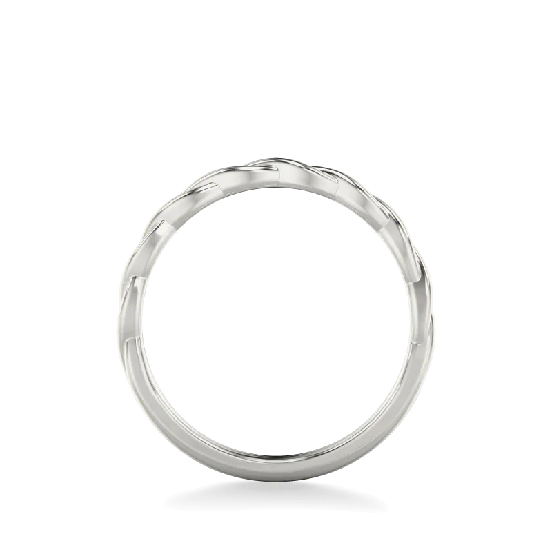 Kayleigh Twist Wedding Band Platinum