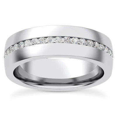 Ara Men's Lab Eternity Wedding Band Platinum