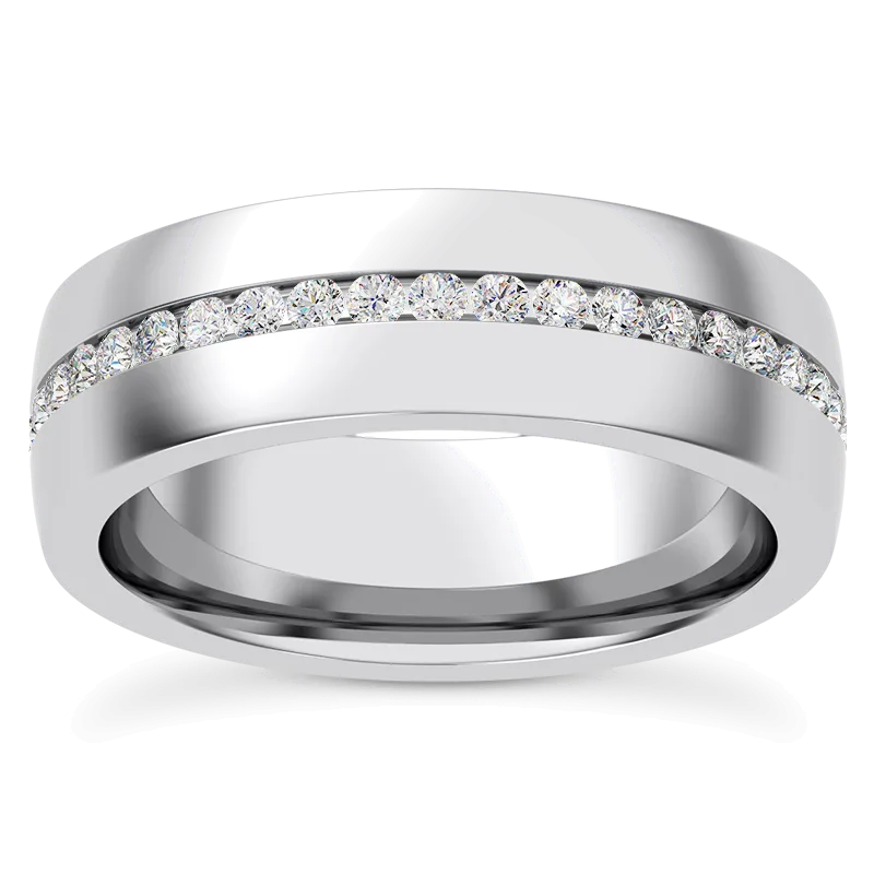 Ara Men's Lab Eternity Wedding Band Platinum