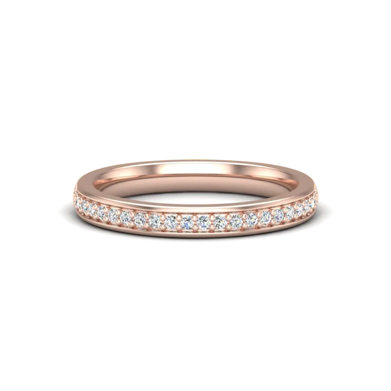 Amy Pave Wedding Band 14K Rose Gold