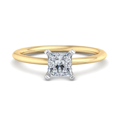 Presentation 4 Prong Solitaire Engagement Ring, Princess