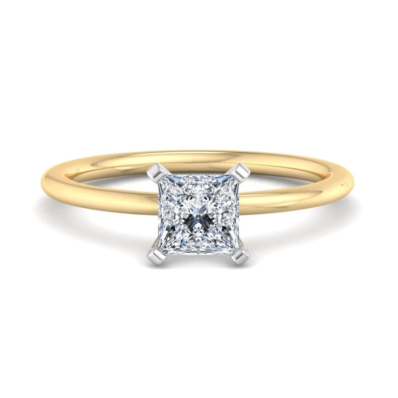 Presentation 4 Prong Solitaire Engagement Ring, Princess