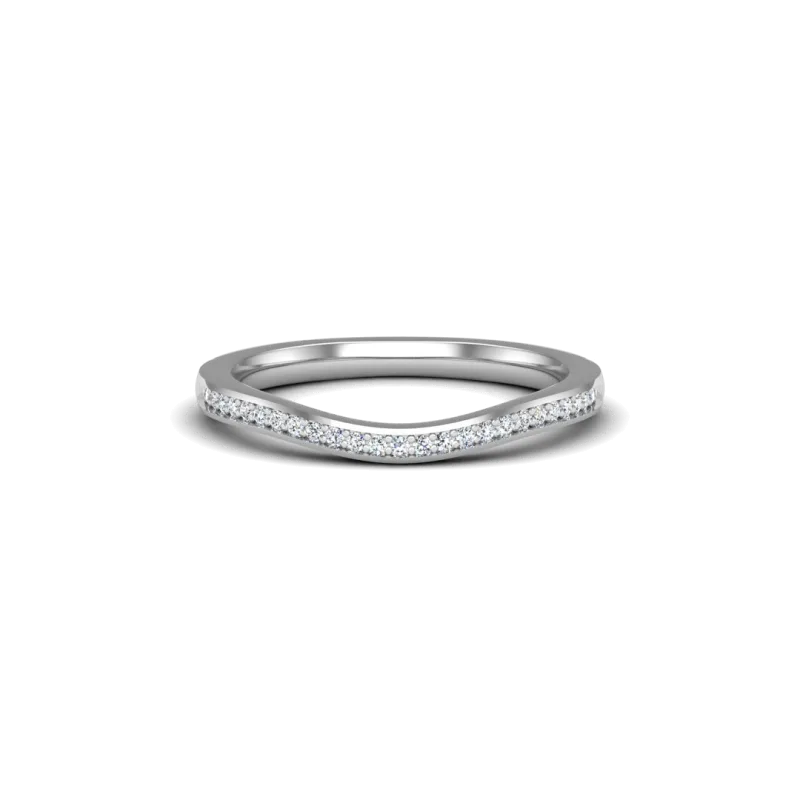Alayna Pave Wedding Band 14K White Gold