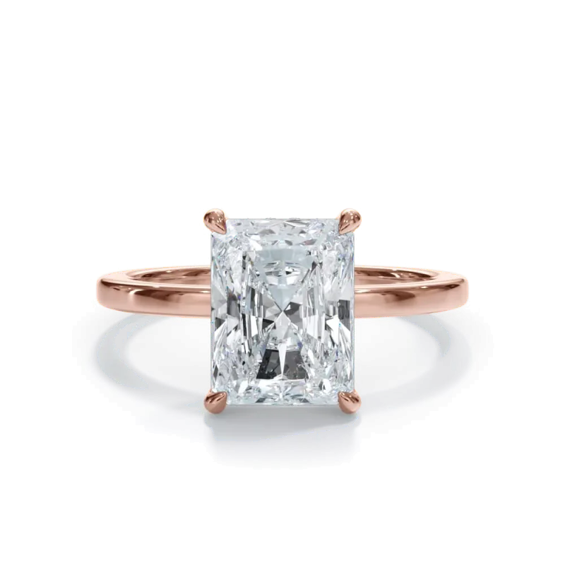 Bellora Hidden Halo Lab Engagement Ring, Radiant